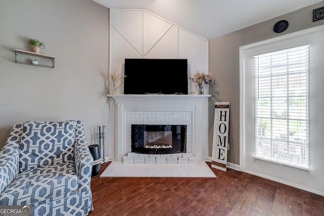 148 Fire Thorn, Pooler, GA 31322 - living area with wood finished floors and a fireplace
