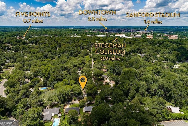 175 Pinecrest Ct, Athens, GA 30605 - drone / aerial view of a heavily wooded area