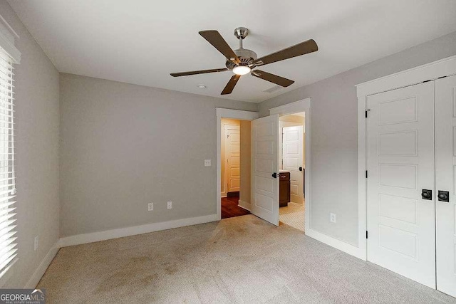 175 Pinecrest Ct, Athens, GA 30605 - unfurnished bedroom with carpet flooring, a closet, and ceiling fan