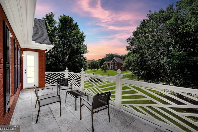 100 Castlebrook Chase, Tyrone, GA 30290 - deck at dusk featuring a yard