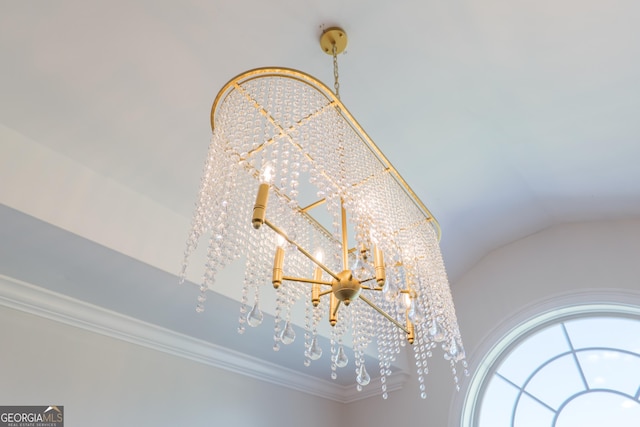 1112 Old Meadow Rd, Valdosta, GA 31605 - detailed view of ornamental molding and a chandelier