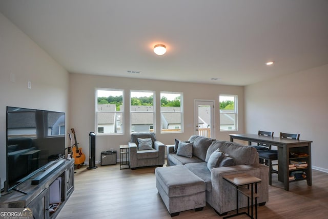 428 Whitetail Cir, Canton, GA 30115 - living room with wood finished floors and recessed lighting