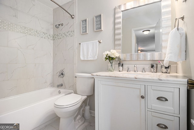 5086 N Woodbridge Trl, Stone Mountain, GA 30088 - full bathroom featuring vanity and tub / shower combination