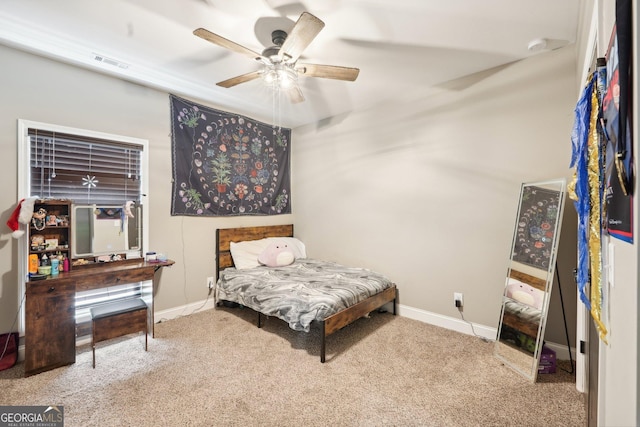 357 Old Driver Rd, Whitesburg, GA 30185 - bedroom with carpet and ceiling fan