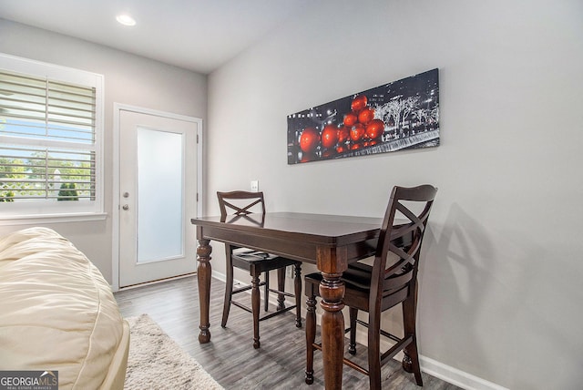 111 Point View Dr, Canton, GA 30114 - dining room featuring wood finished floors and recessed lighting