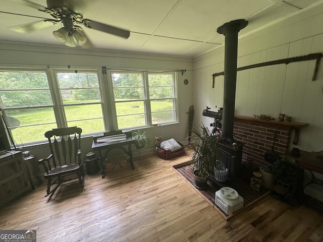 1408 Main St, Perry, GA 31069 - sunroom featuring a wood stove