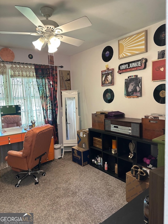 1408 Main St, Perry, GA 31069 - office with carpet and ceiling fan