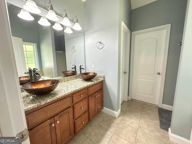 101 Riverchest Dr, Lagrange, GA 30240 - full bath with double vanity and tile patterned flooring