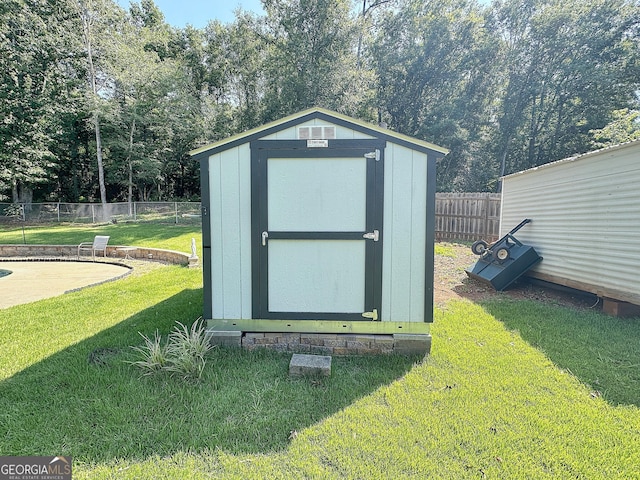 101 Riverchest Dr, Lagrange, GA 30240 - view of shed with a fenced backyard