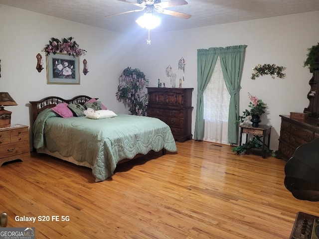 1904 S State Line Rd, Lagrange, GA 30240 - bedroom featuring light wood-style floors and a ceiling fan