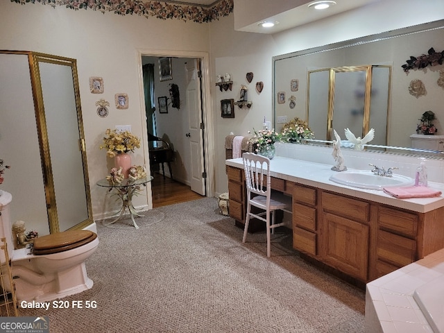 1904 S State Line Rd, Lagrange, GA 30240 - full bath with a shower stall, vanity, and a tub to relax in