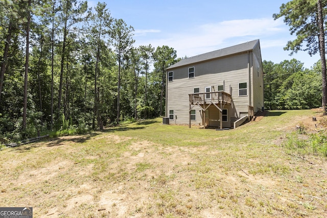 155 Shetland Pines Dr, Macon, GA 31216 - rear view of house with a deck and a yard