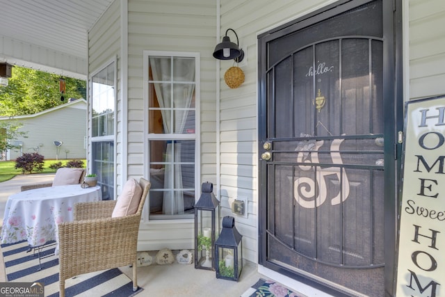 259 Coweta St, Senoia, GA 30276 - property entrance featuring covered porch