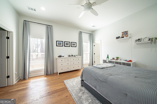 10320 Emerson Way, Midland, GA 31820 - bedroom with light wood-style floors and ceiling fan
