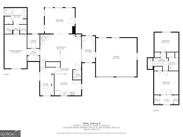 233 S Sheffield St, Kingsland, GA 31548 - view of floor plan / room layout