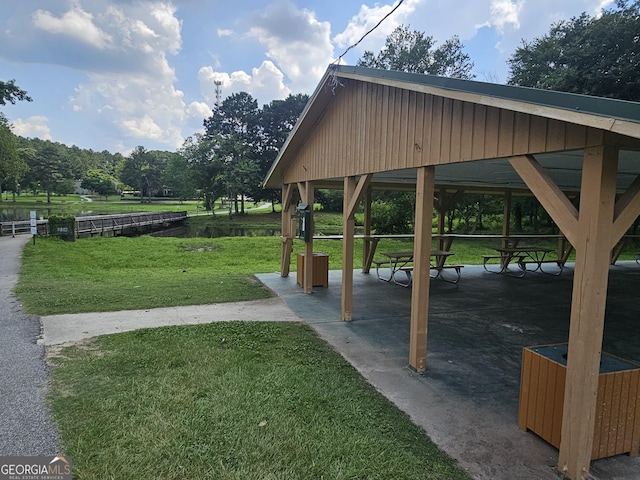 200 Chaparral Trce, Tyrone, GA 30290 - view of home's community featuring a gazebo, a lawn, and a water view