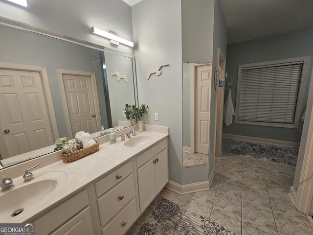200 Chaparral Trce, Tyrone, GA 30290 - bathroom with marble finish flooring and double vanity