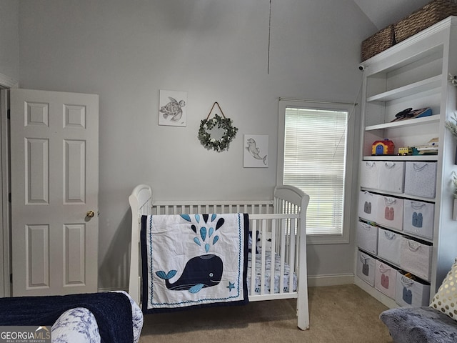 200 Chaparral Trce, Tyrone, GA 30290 - carpeted bedroom featuring lofted ceiling and baseboards