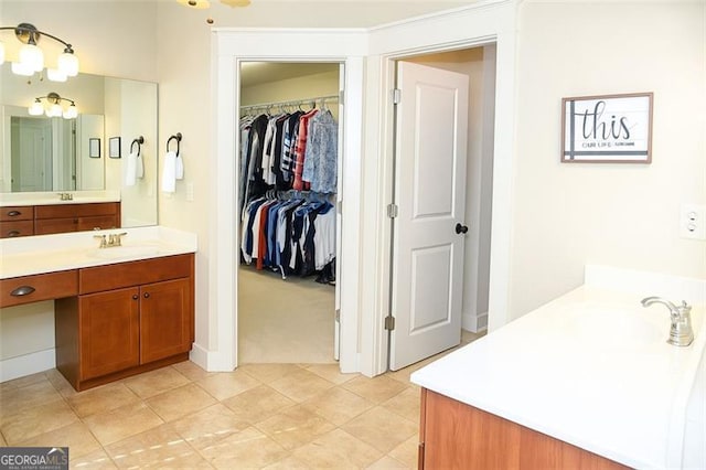 730 Midway, Canton, GA 30114 - bathroom featuring two vanities and a spacious closet