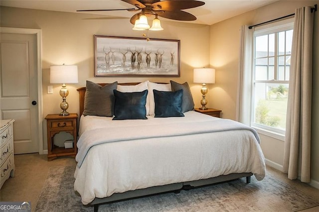 730 Midway, Canton, GA 30114 - carpeted bedroom with baseboards and ceiling fan