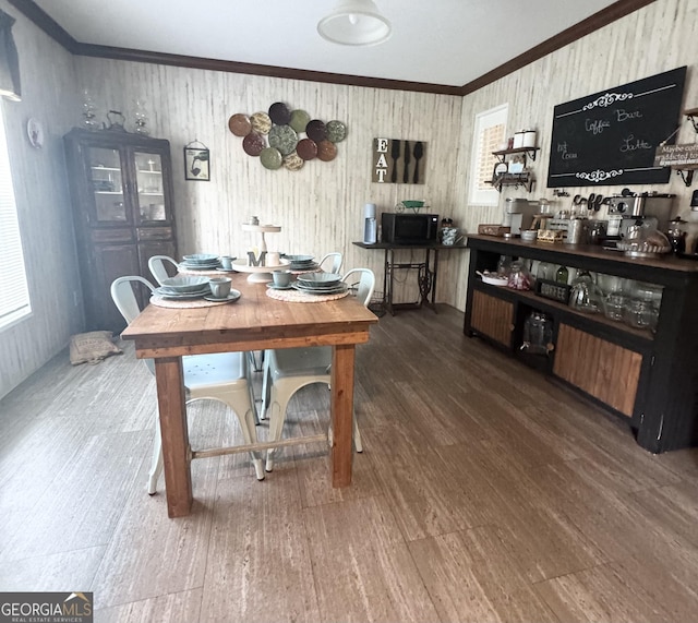 92 Graham Ln, Claxton, GA 30417 - dining area with wood finished floors and ornamental molding