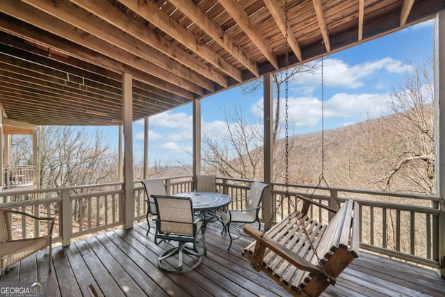 1043 Deer Run Rdg, Jasper, GA 30143 - deck featuring outdoor dining area