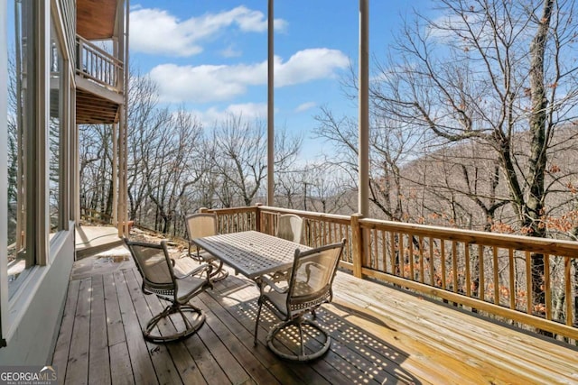 1043 Deer Run Rdg, Jasper, GA 30143 - wooden deck with outdoor dining space