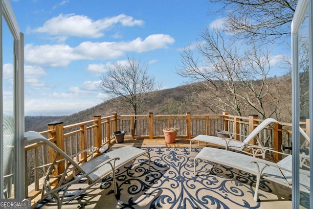 1043 Deer Run Rdg, Jasper, GA 30143 - wooden terrace featuring a mountain view