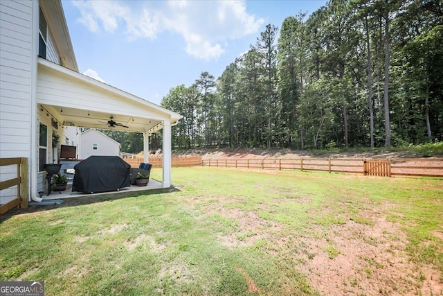 93 Oakdale Way, Temple, GA 30179 - view of yard with a ceiling fan and a patio area