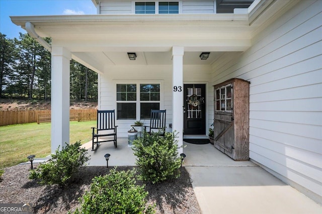 93 Oakdale Way, Temple, GA 30179 - doorway to property featuring a porch