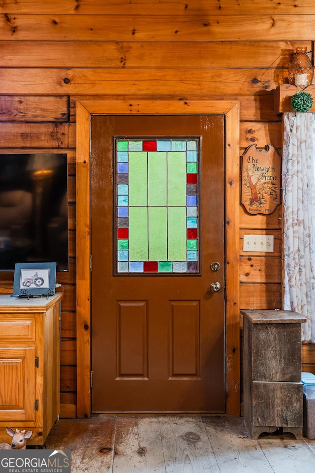 12 Scott Dr, Ellijay, GA 30540 - entryway with wood walls