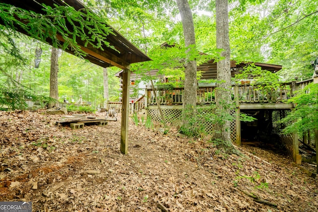12 Scott Dr, Ellijay, GA 30540 - view of yard featuring a wooden deck