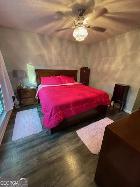 4333 Dunwoody Park Unit 2214, Atlanta, GA 30338 - bedroom with wood finished floors and ceiling fan