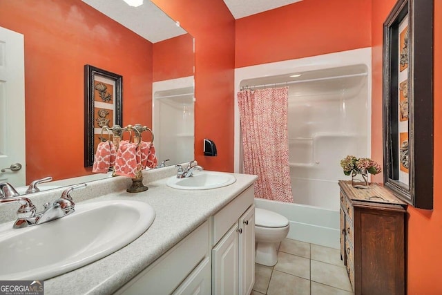 21 Hardwood Forest Cir, Brunswick, GA 31525 - bathroom with double vanity, tile patterned flooring, and shower / bath combo