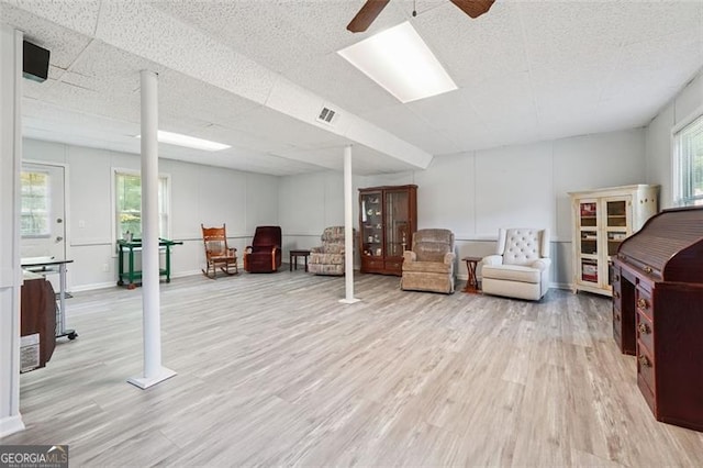 1159 Midland Dr NW, Acworth, GA 30102 - basement with ceiling fan and wood finished floors