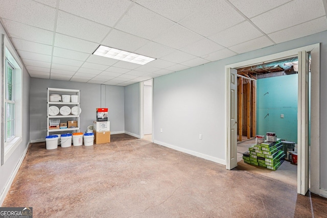 150 Buck Run E, Dahlonega, GA 30533 - unfurnished office with a paneled ceiling and concrete floors