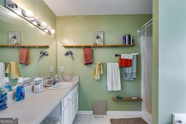 80 Jacob, Rockmart, GA 30153 - bathroom with vanity and a shower with shower curtain