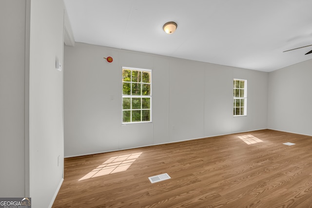 489 Berkeley Rd, Carlton, GA 30627 - unfurnished room with plenty of natural light, wood finished floors, and ceiling fan