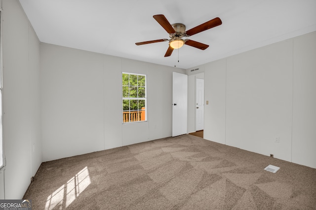 489 Berkeley Rd, Carlton, GA 30627 - carpeted empty room featuring ceiling fan