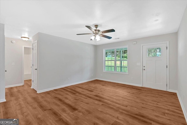 69 Southern Trace Way, Rockmart, GA 30153 - entrance foyer with wood finished floors and ceiling fan