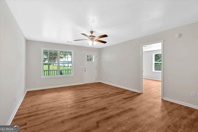 69 Southern Trace Way, Rockmart, GA 30153 - unfurnished room with wood finished floors, ceiling fan, and a smoke detector