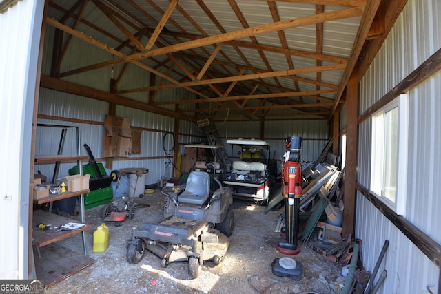 195 Twin Oaks Dr, Hampton, GA 30228 - garage featuring metal wall