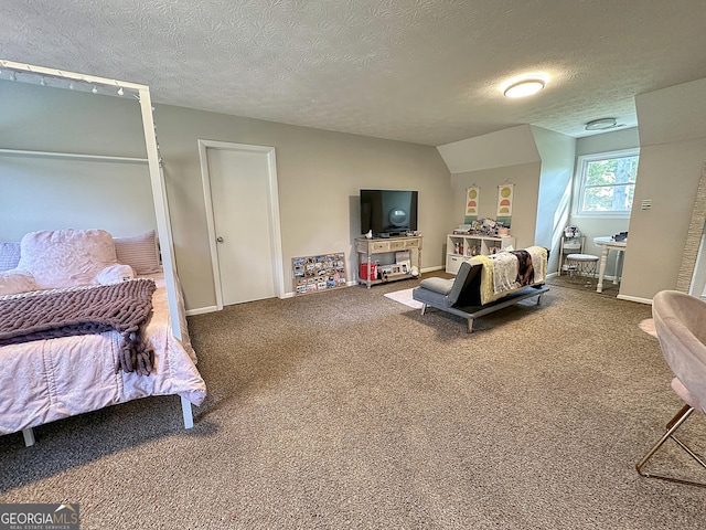 1501 E Main St, Hogansville, GA 30230 - carpeted bedroom featuring a textured ceiling and baseboards