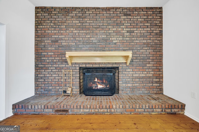 303 Oak Way Dr, Eastanollee, GA 30538 - detailed view of a fireplace and wood finished floors