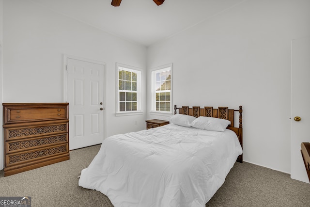 303 Oak Way Dr, Eastanollee, GA 30538 - bedroom featuring carpet flooring and ceiling fan