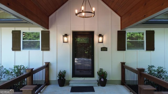 109 Windsong Way, Westminster, SC 29693 - doorway to property featuring board and batten siding and a porch