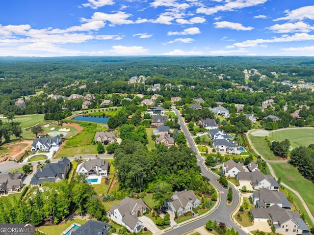 5021 Kings Close, Alpharetta, GA 30004 - aerial view of residential area with a nearby body of water and a golf course