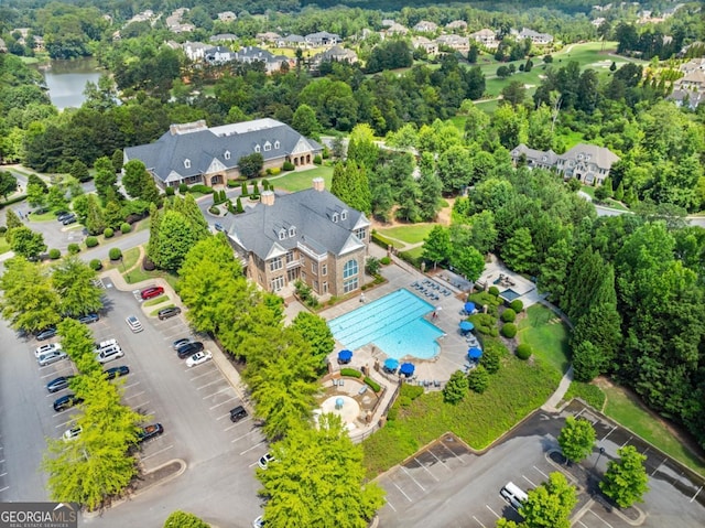 5021 Kings Close, Alpharetta, GA 30004 - aerial view of a pool