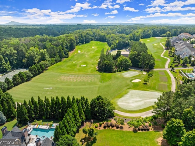 5021 Kings Close, Alpharetta, GA 30004 - drone / aerial view of a local golf course and a heavily wooded area
