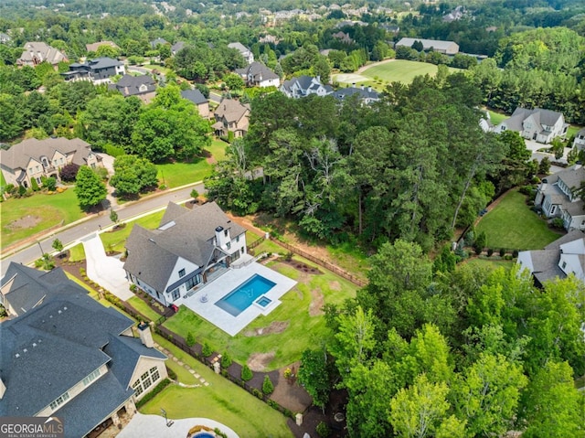 5021 Kings Close, Alpharetta, GA 30004 - aerial view of residential area with a pool area